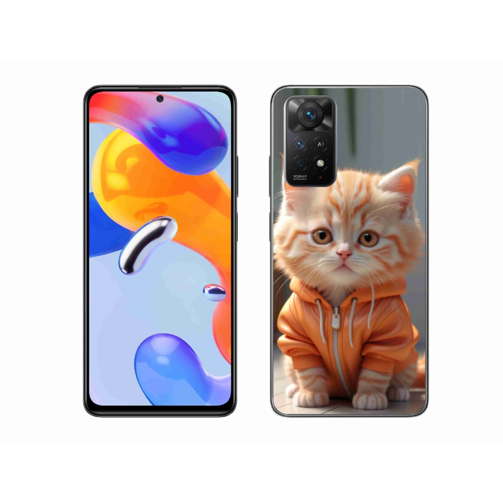 Gélový kryt mmCase na Xiaomi Redmi Note 11 Pre 4G/5G - mačiatko v mikine