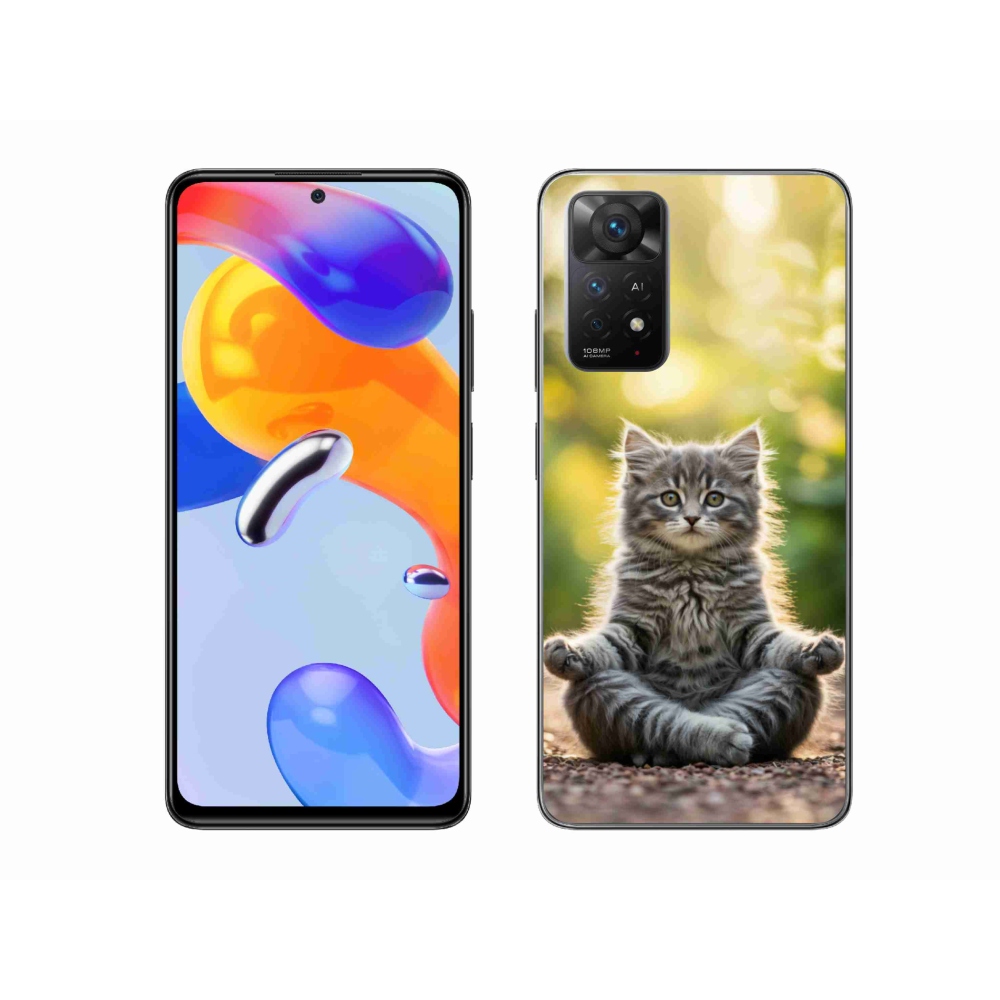 Gélový kryt mmCase na Xiaomi Redmi Note 11 Pre 4G/5G - meditujúce mačiatko