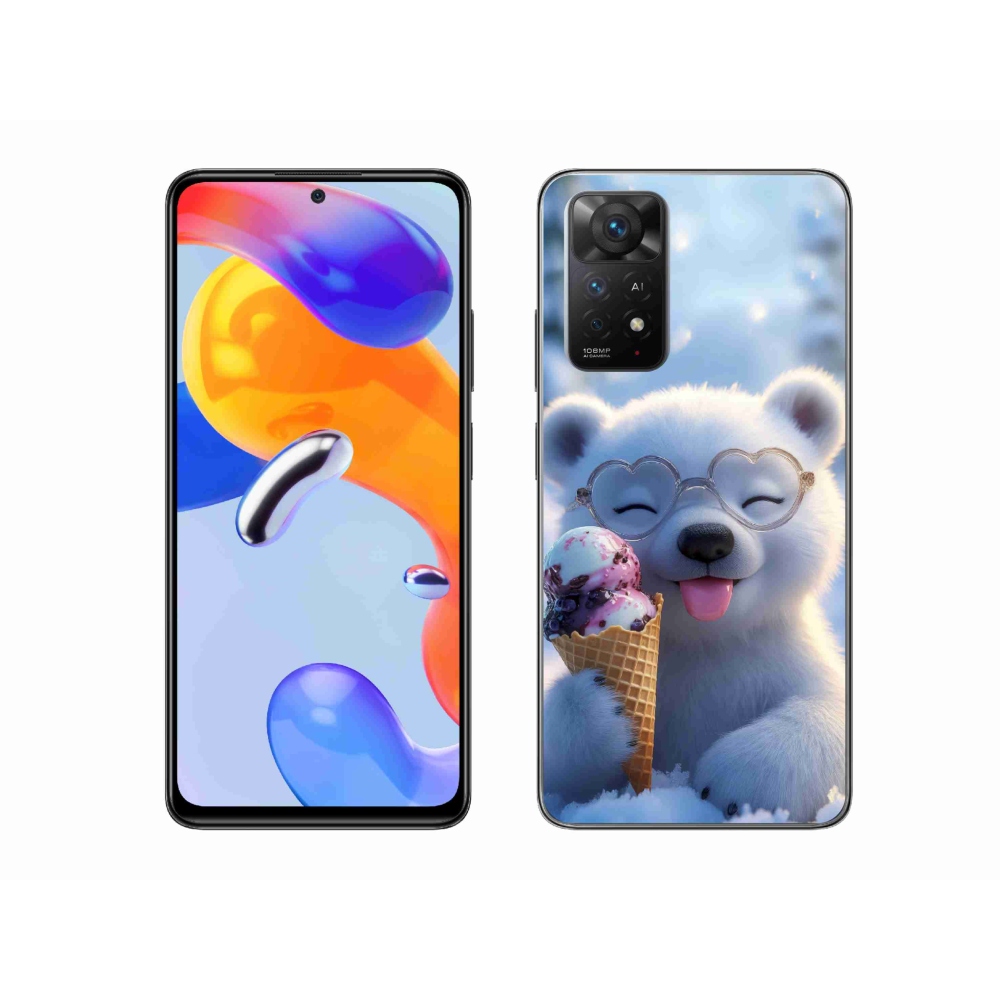Gélový kryt mmCase na Xiaomi Redmi Note 11 Pro 4G/5G - medvedík so zmrzlinou