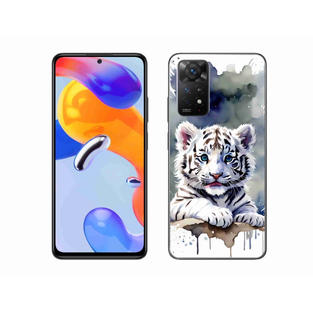Gélový kryt mmCase na Xiaomi Redmi Note 11 Pre 4G/5G - mláďa bieleho tigra