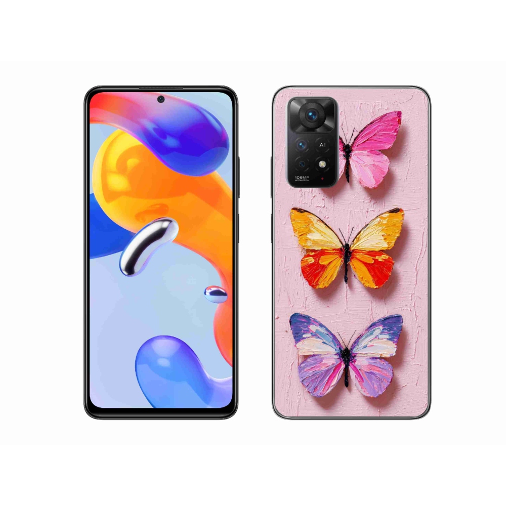 Gélový kryt mmCase na Xiaomi Redmi Note 11 Pre 4G/5G - motýlia trojica