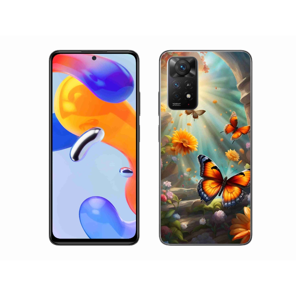 Gélový kryt mmCase na Xiaomi Redmi Note 11 Pre 4G/5G - motýlia záhrada 2