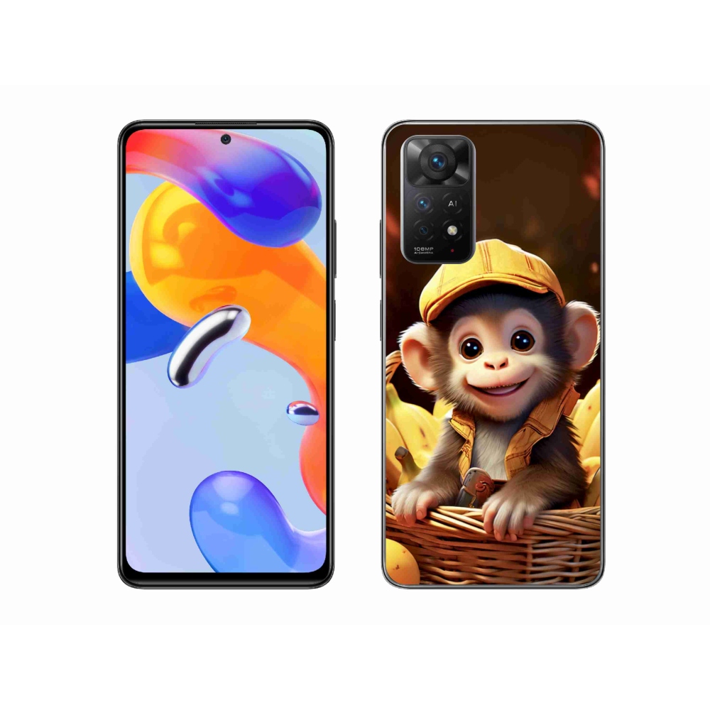 Gélový kryt mmCase na Xiaomi Redmi Note 11 Pro 4G/5G - opice v košíku