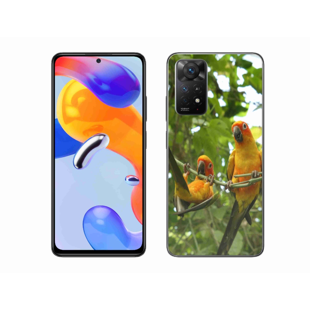 Gélový kryt mmCase na Xiaomi Redmi Note 11 Pre 4G/5G - papagáje aratingy
