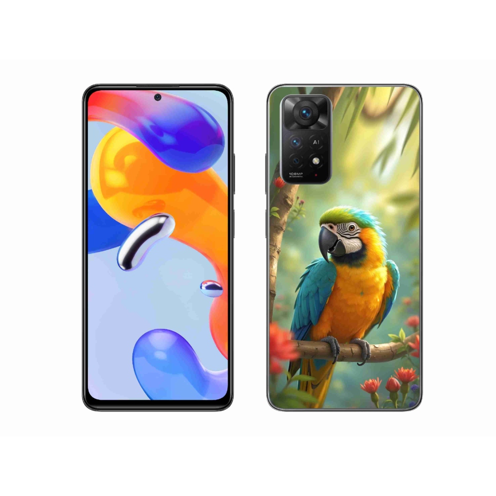 Gélový kryt mmCase na Xiaomi Redmi Note 11 Pro 4G/5G - papagáj ara modrožltá