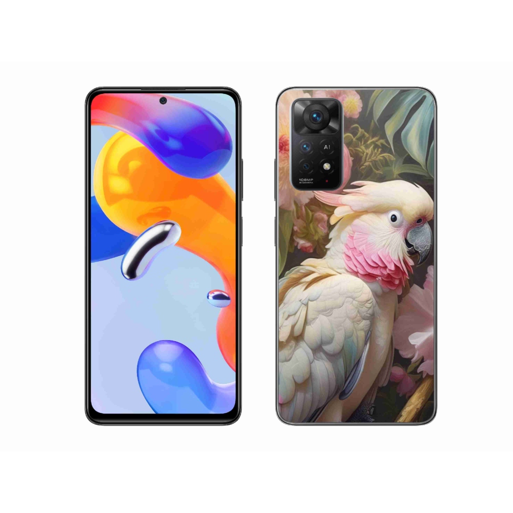 Gélový kryt mmCase na Xiaomi Redmi Note 11 Pre 4G/5G - papagáj kakadu ružový 2