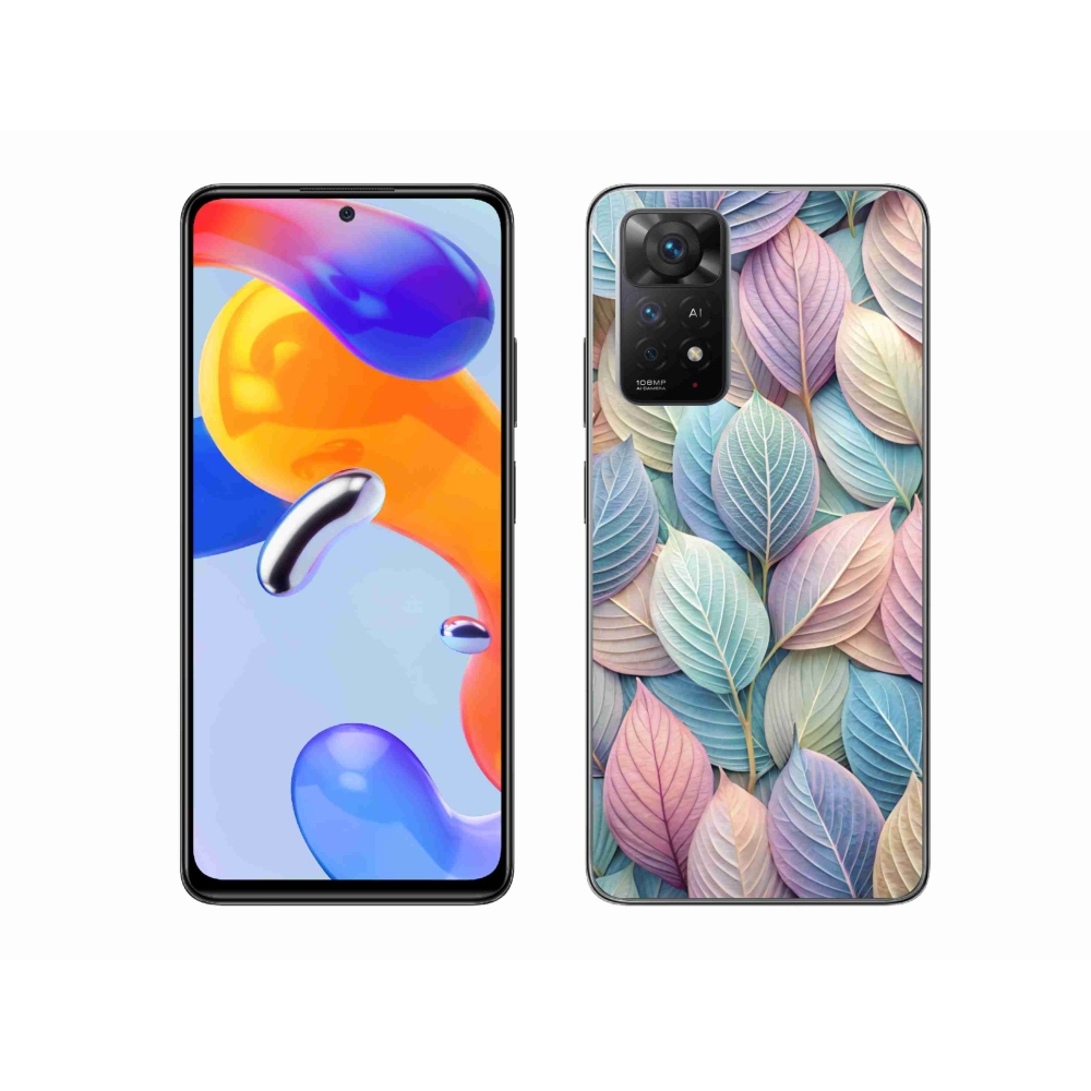 Gélový kryt mmCase na Xiaomi Redmi Note 11 Pre 4G/5G - pastelové listy