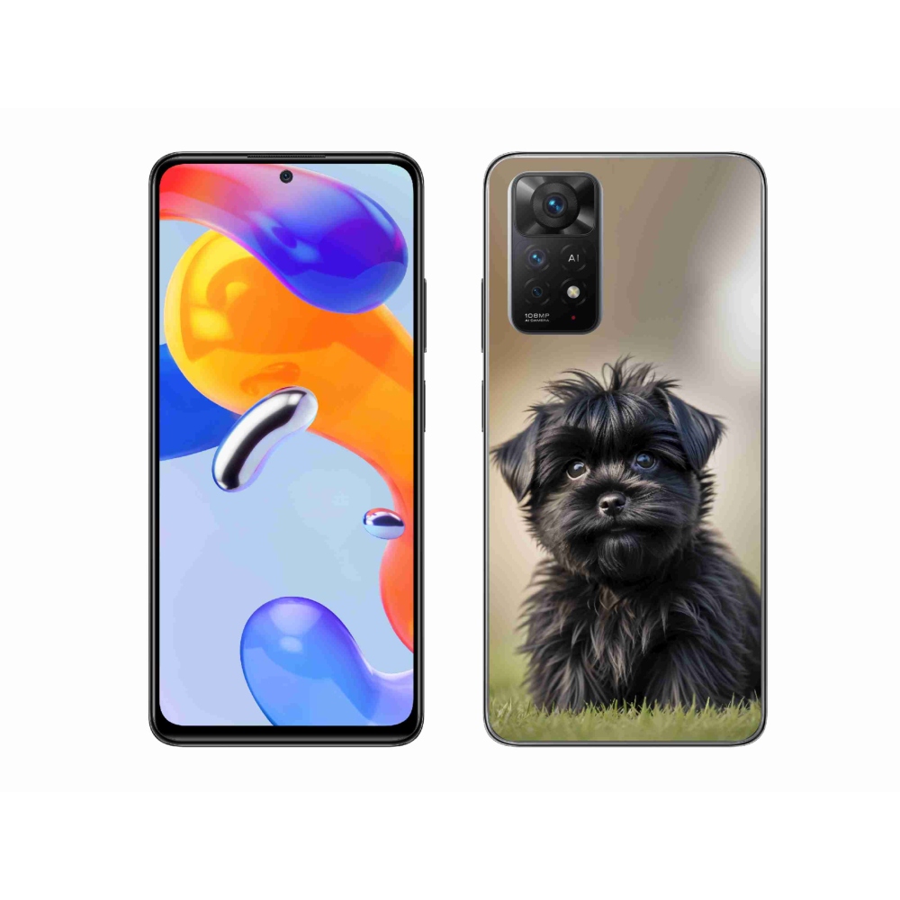 Gélový kryt mmCase na Xiaomi Redmi Note 11 Pro 4G/5G - roztomilý čierny psík