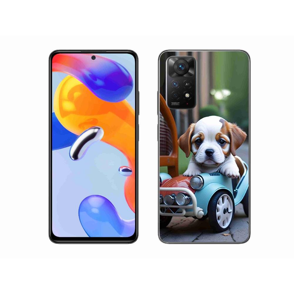 Gélový kryt mmCase na Xiaomi Redmi Note 11 Pro 4G/5G - šteňa v retro aute