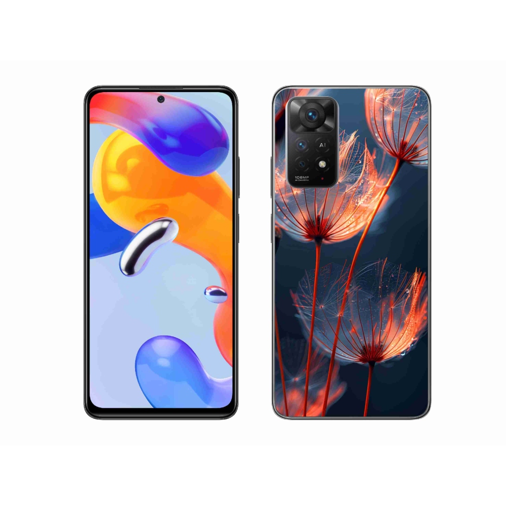 Gélový kryt mmCase na Xiaomi Redmi Note 11 Pre 4G/5G - svetielkujúce páperie