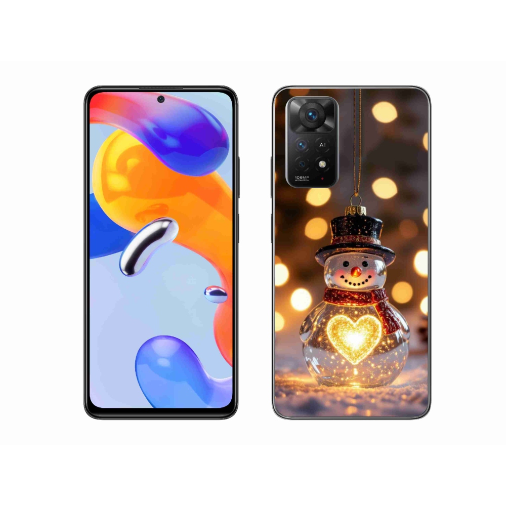 Gélový kryt mmCase na Xiaomi Redmi Note 11 Pro 4G/5G - svietiaci vianočný snehuliak