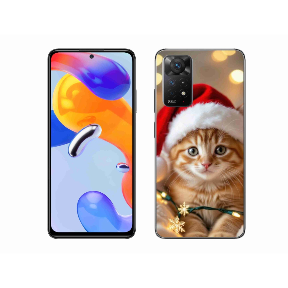 Gélový kryt mmCase na Xiaomi Redmi Note 11 Pre 4G/5G - vianočné mačiatko