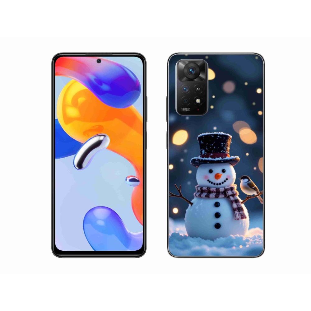 Gélový kryt mmCase na Xiaomi Redmi Note 11 Pro 4G/5G - vianočný snehuliak