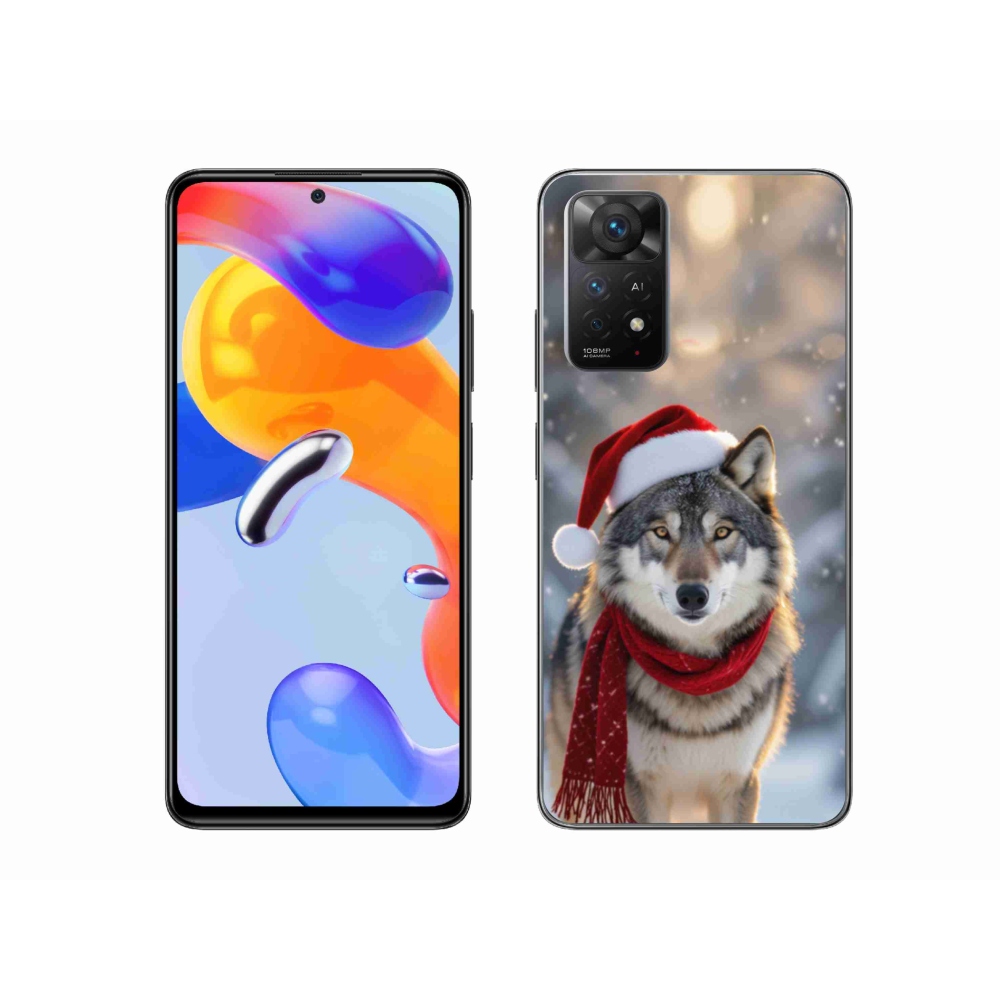 Gélový kryt mmCase na Xiaomi Redmi Note 11 Pre 4G/5G - vianočný vlk