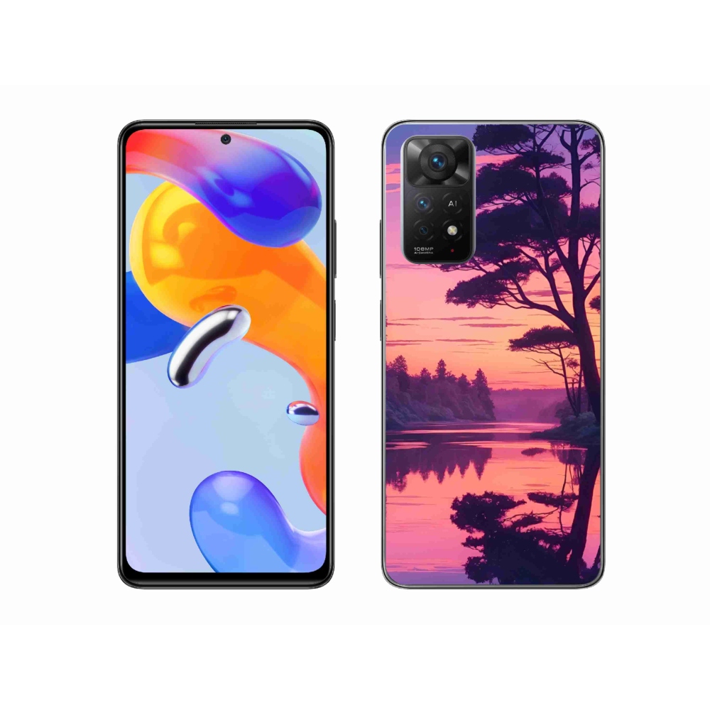 Gélový kryt mmCase na Xiaomi Redmi Note 11 Pre 4G/5G - západ slnka nad jazerom