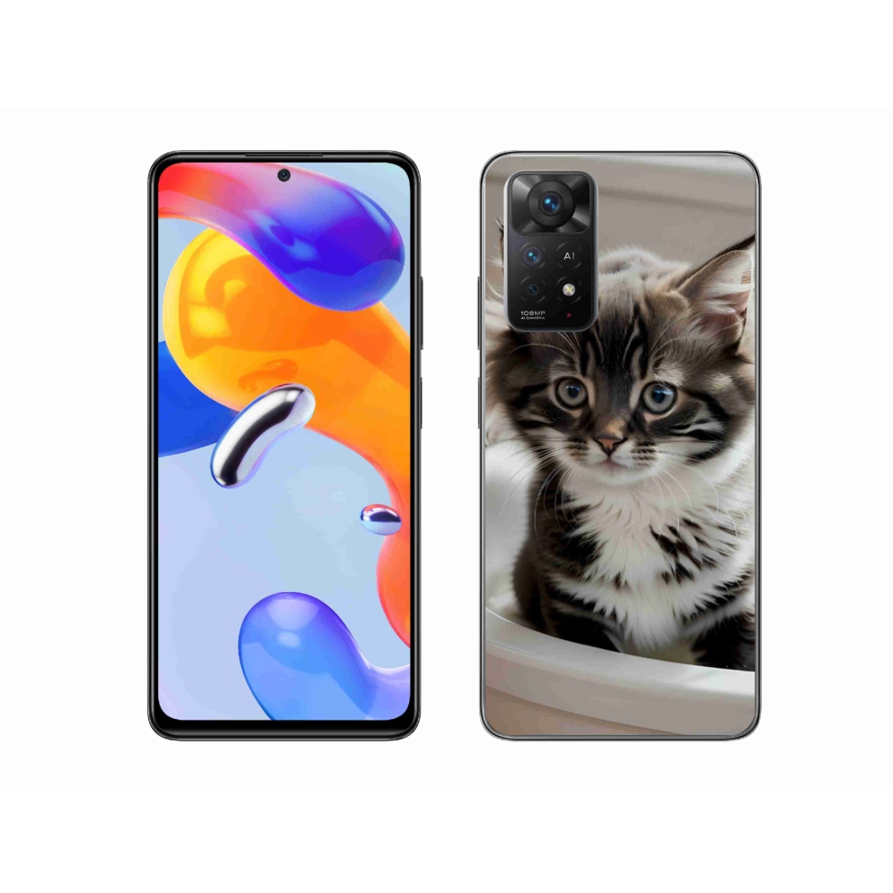 Gélový kryt mmCase na Xiaomi Redmi Note 11 Pre 4G/5G - zvedavé mačiatko