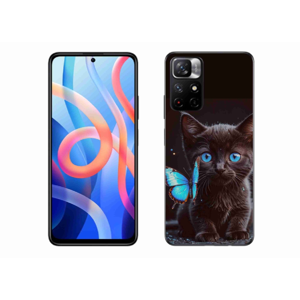 Gélový kryt mmCase na Xiaomi Redmi Note 11S 5G - čierne mačiatko 3