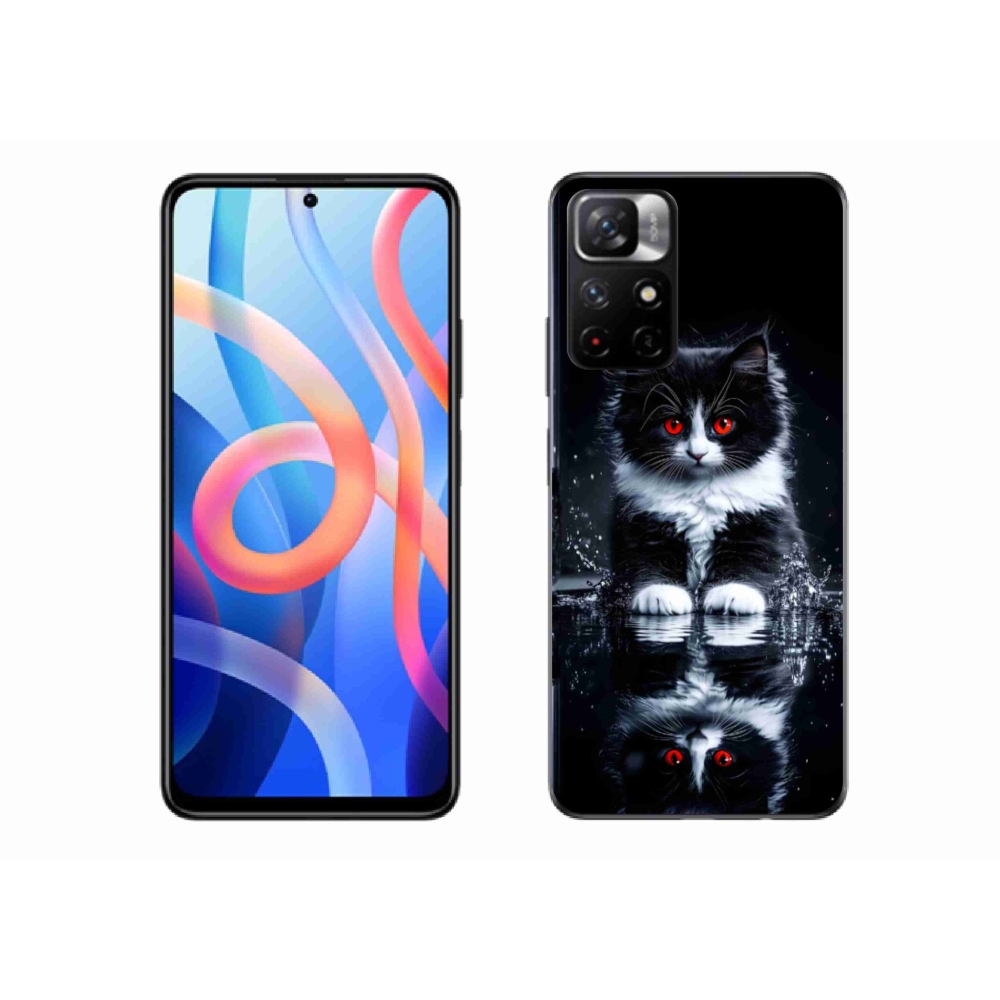 Gélový kryt mmCase na Xiaomi Redmi Note 11S 5G - čiernobiele mačiatko