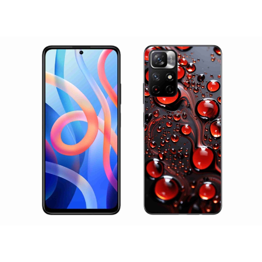 Gélový kryt mmCase na Xiaomi Redmi Note 11S 5G - červené kvapky 2