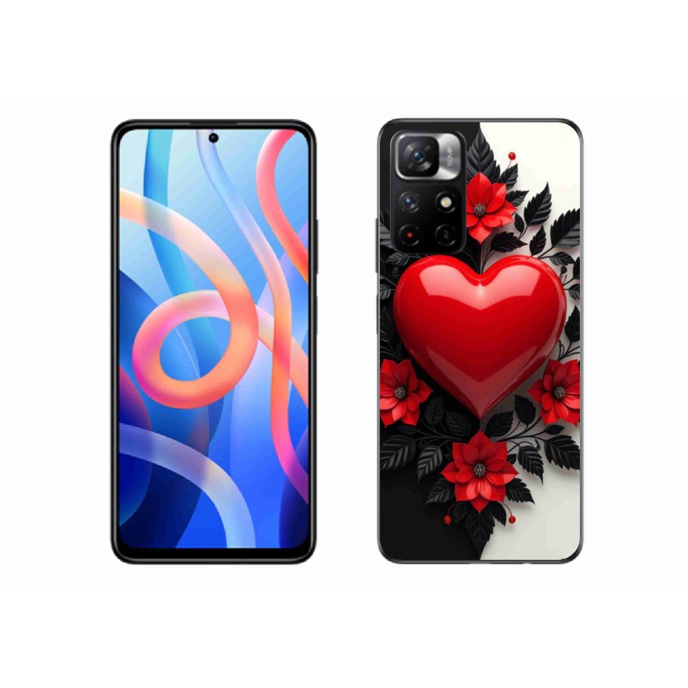Gélový kryt mmCase na Xiaomi Redmi Note 11S 5G - červené srdce