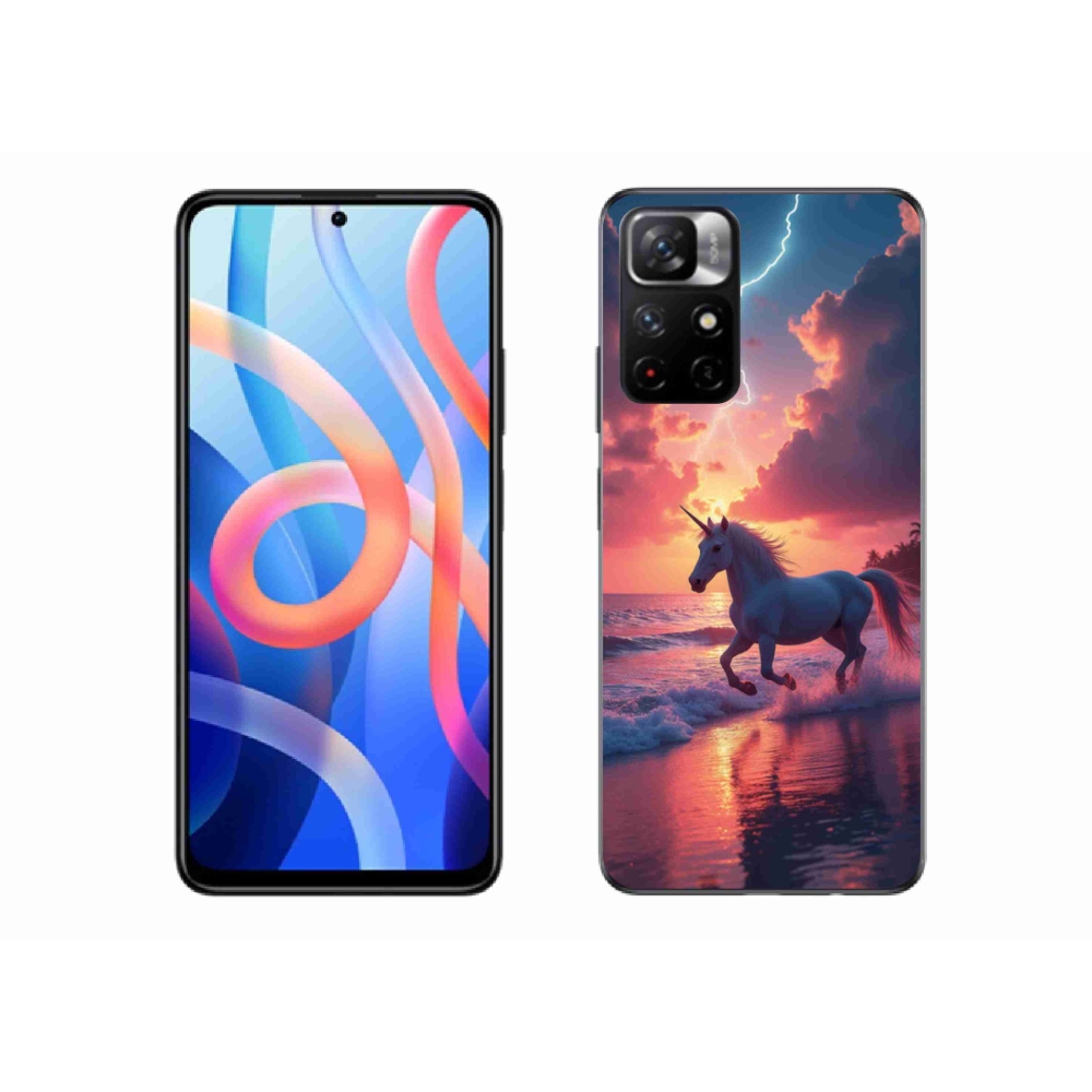 Gélový kryt mmCase na Xiaomi Redmi Note 11S 5G - jednorožec na pláži