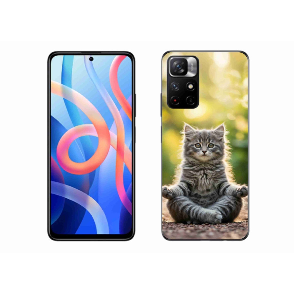 Gélový kryt mmCase na Xiaomi Redmi Note 11S 5G - meditujúce mačiatko