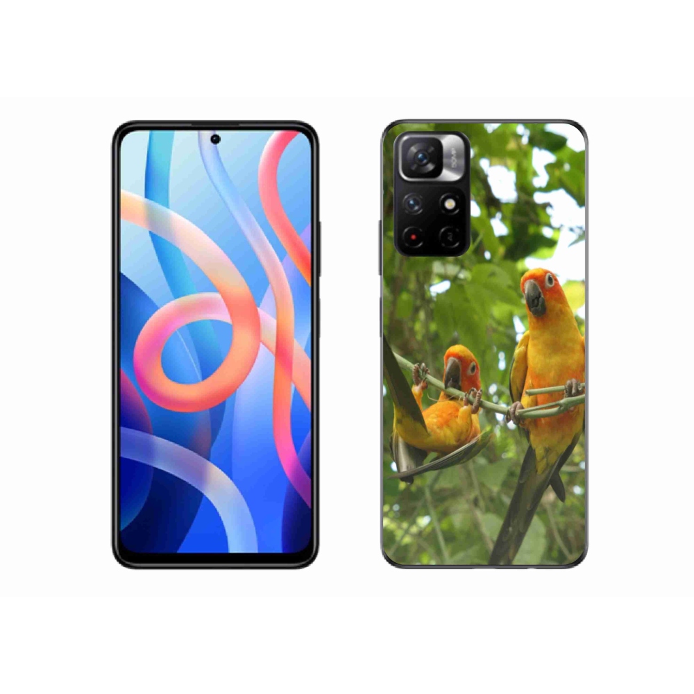 Gélový kryt mmCase na Xiaomi Redmi Note 11S 5G - papagáje aratingy