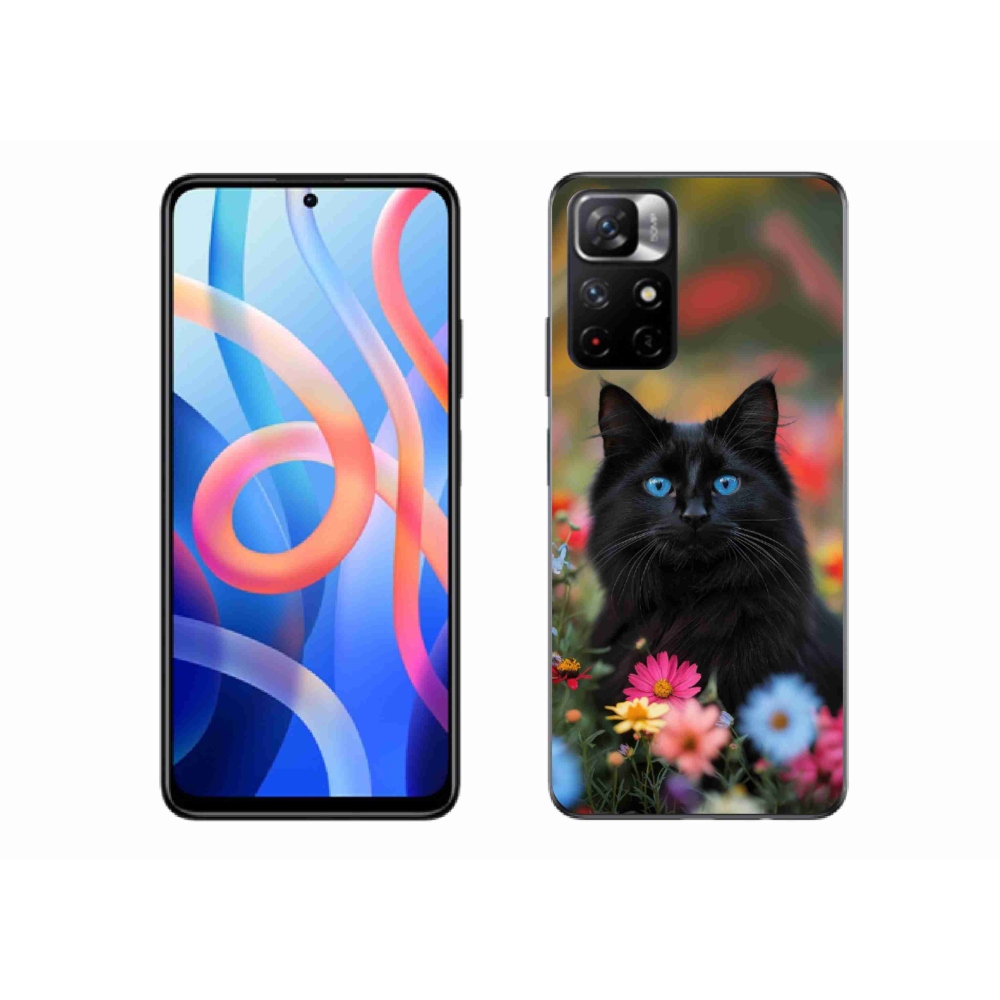 Gélový kryt mmCase na Xiaomi Redmi Note 11S 5G/Poco M4 Pro 5G - čierne mačiatko 4