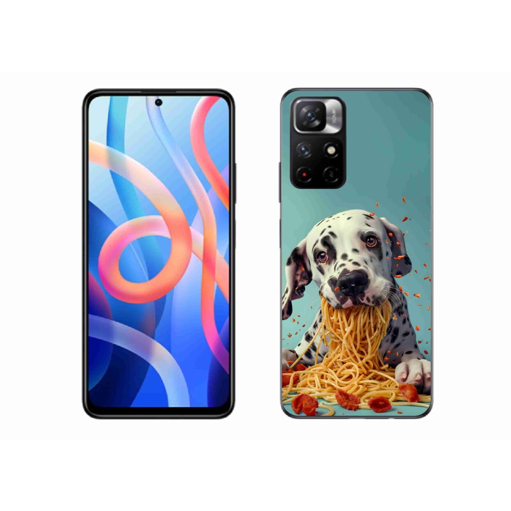 Gélový kryt mmCase na Xiaomi Redmi Note 11S 5G/Poco M4 Pro 5G - dalmatín a špagety