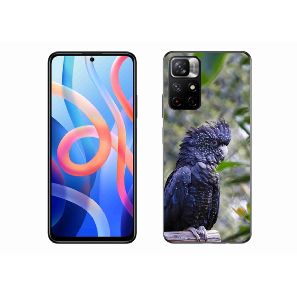 Gélový kryt mmCase na Xiaomi Redmi Note 11S 5G/Poco M4 Pro 5G - papagáj kakadu čierny