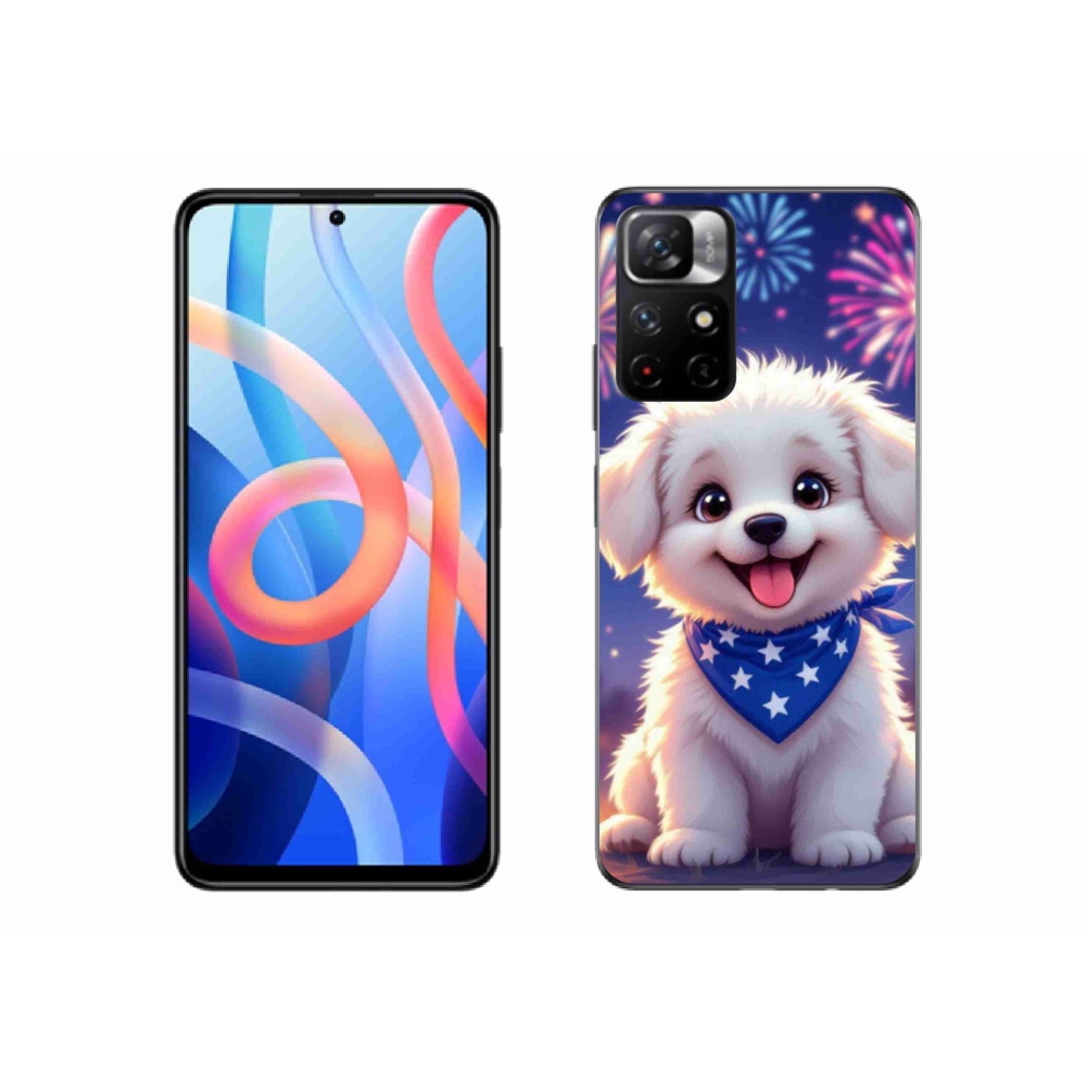Gélový kryt mmCase na Xiaomi Redmi Note 11S 5G - slávnostné šteňa