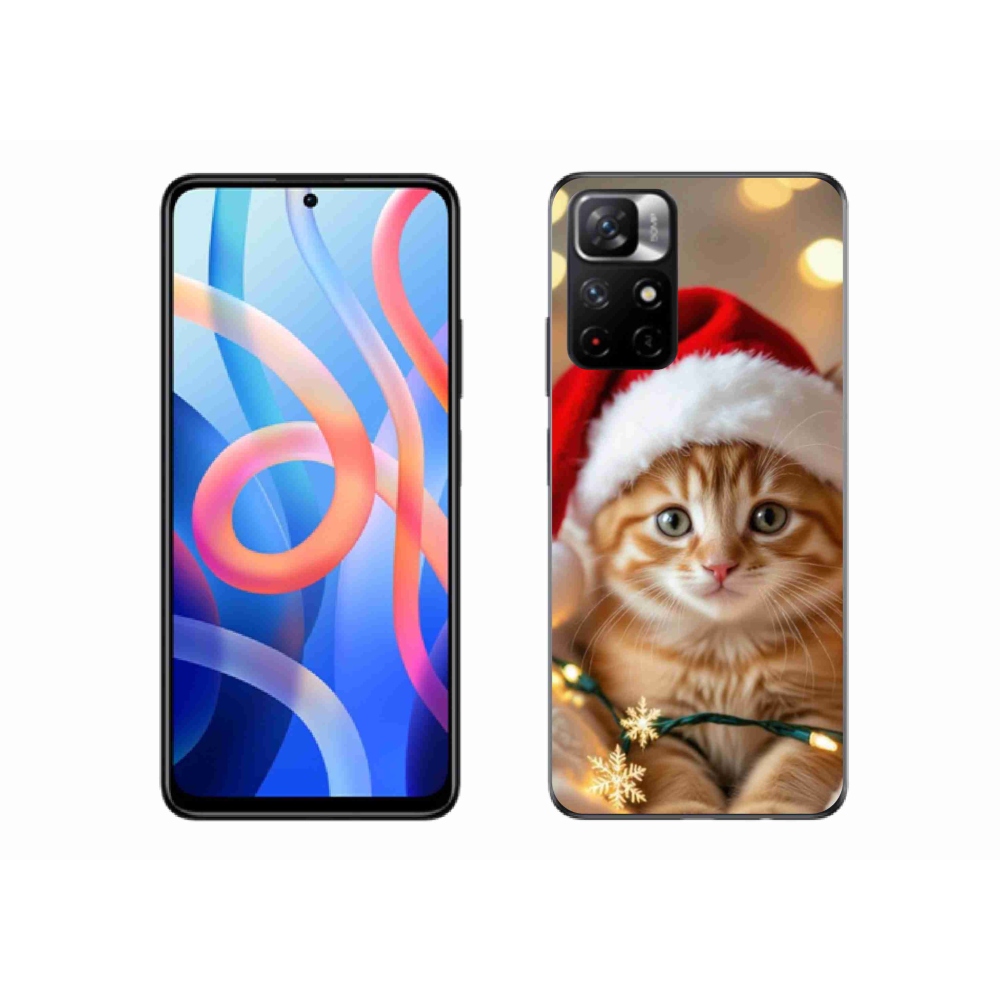 Gélový kryt mmCase na Xiaomi Redmi Note 11S 5G - vianočné mačiatko