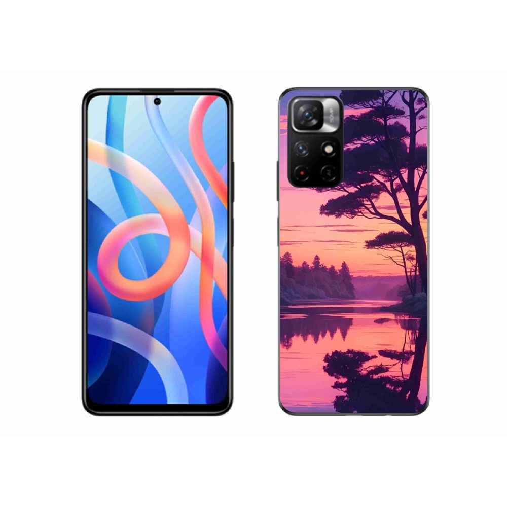 Gélový kryt mmCase na Xiaomi Redmi Note 11S 5G - západ slnka nad jazerom
