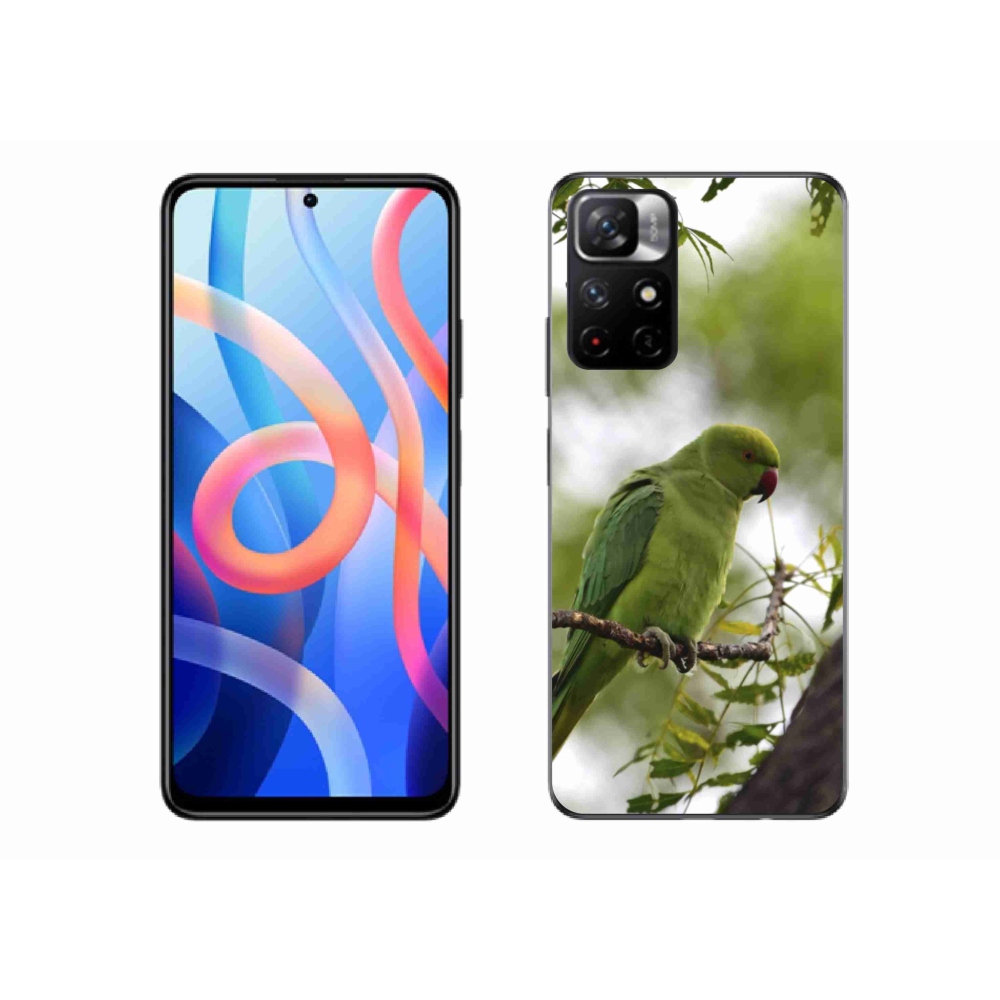Gélový kryt mmCase na Xiaomi Redmi Note 11S 5G - zelený papagáj
