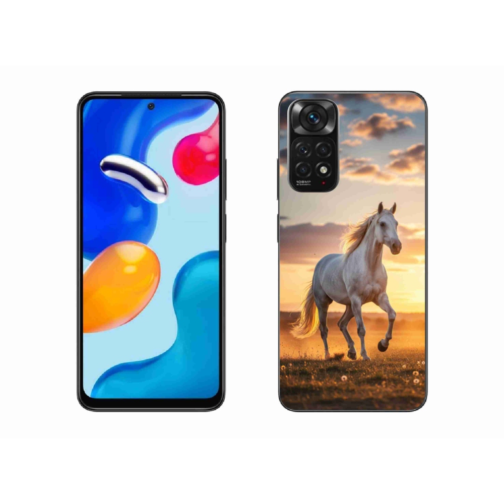 Gélový kryt mmCase na Xiaomi Redmi Note 11S - bežiaci biely kôň 2