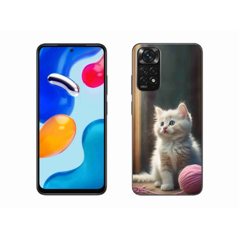 Gélový kryt mmCase na Xiaomi Redmi Note 11S - biele mačiatko 2