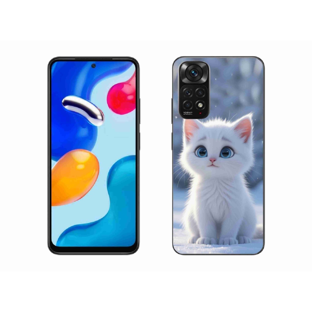Gélový kryt mmCase na Xiaomi Redmi Note 11S - biele mačiatko 3