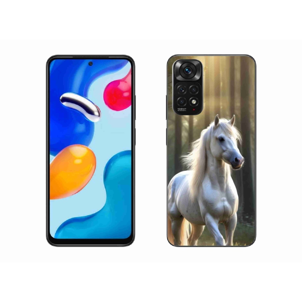 Gélový kryt mmCase na Xiaomi Redmi Note 11S - biely kôň 3