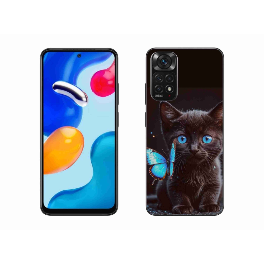 Gélový kryt mmCase na Xiaomi Redmi Note 11S - čierne mačiatko 3