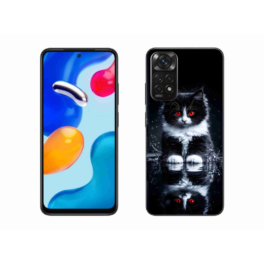 Gélový kryt mmCase na Xiaomi Redmi Note 11S - čiernobiele mačiatko