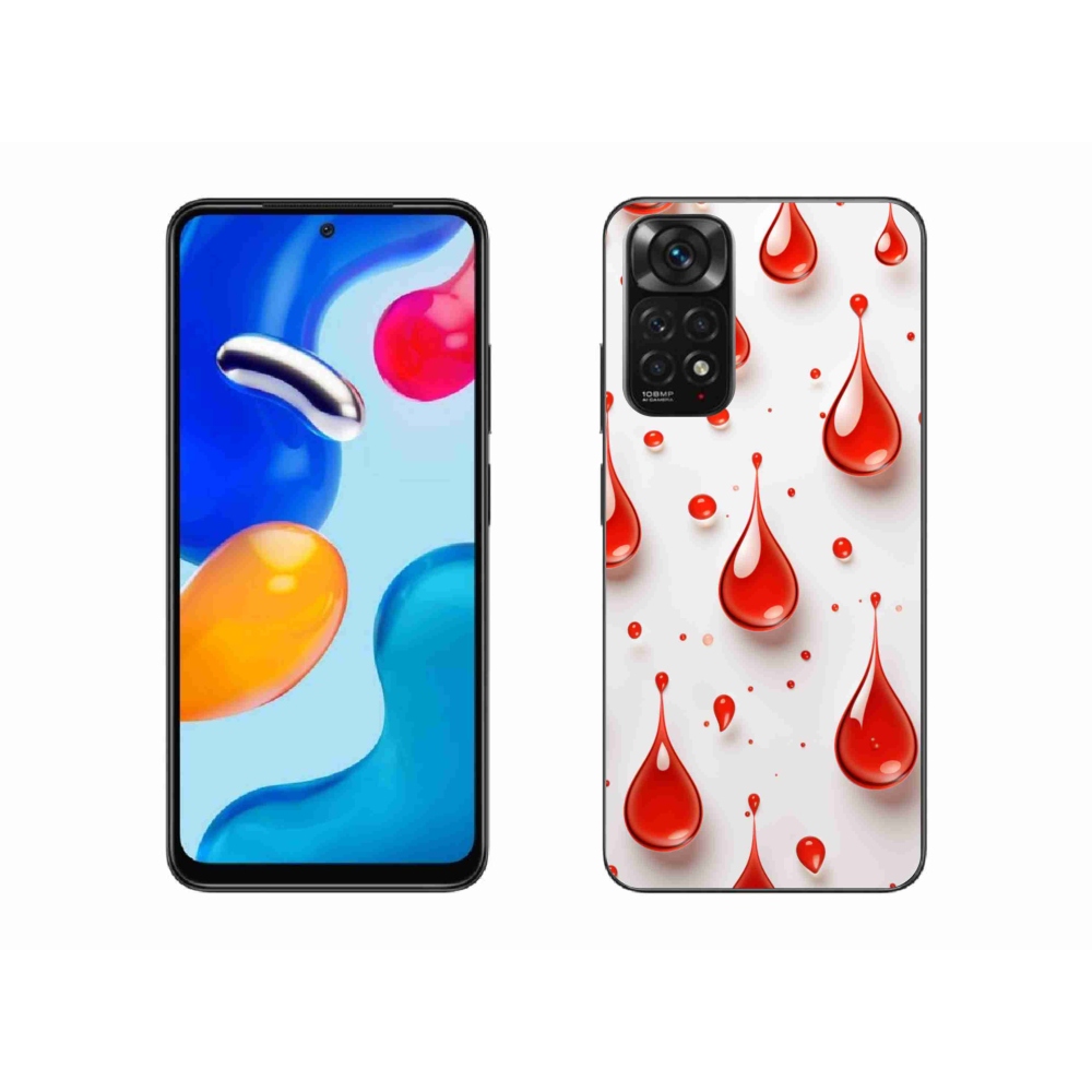 Gélový kryt mmCase na Xiaomi Redmi Note 11S - červené kvapky