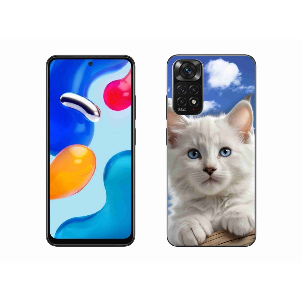 Gélový kryt mmCase na Xiaomi Redmi Note 11S - mačiatko a oblaky