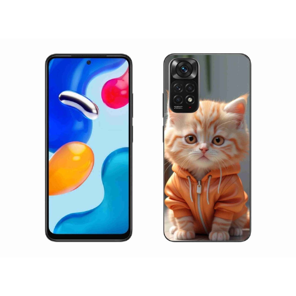 Gélový kryt mmCase na Xiaomi Redmi Note 11S - mačiatko v mikine