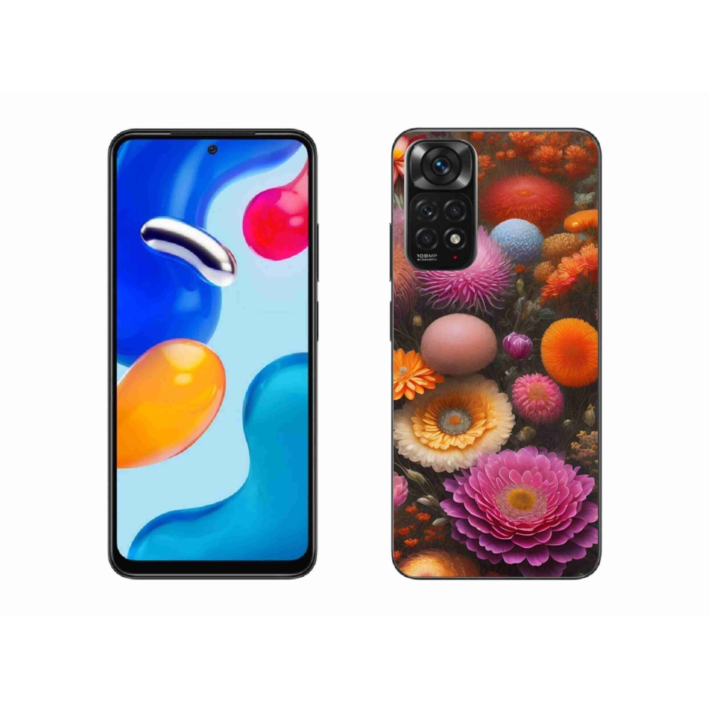 Gélový kryt mmCase na Xiaomi Redmi Note 11S - kvetinová kompozícia