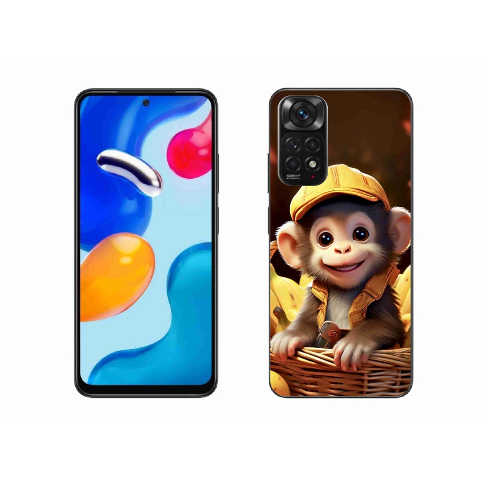 Gélový kryt mmCase na Xiaomi Redmi Note 11S - opice v košíku