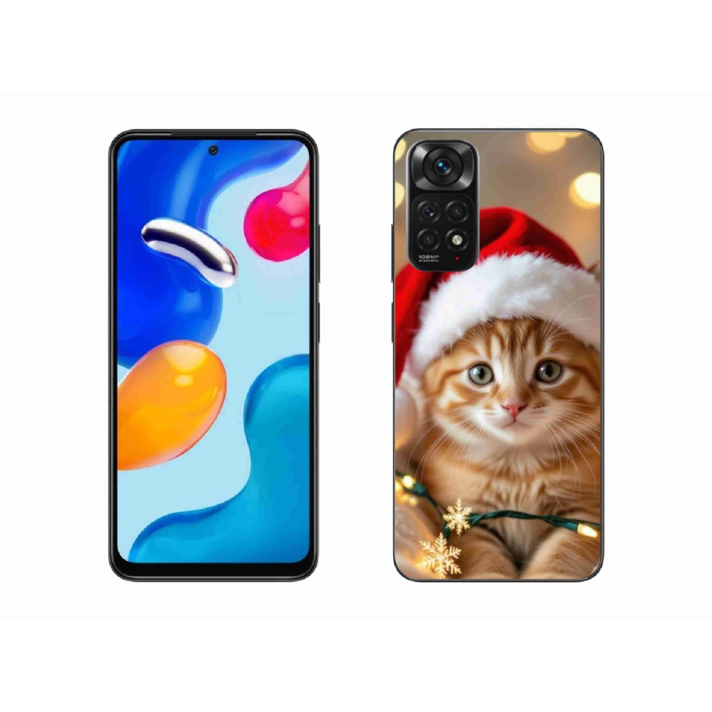 Gélový kryt mmCase na Xiaomi Redmi Note 11S - vianočné mačiatko