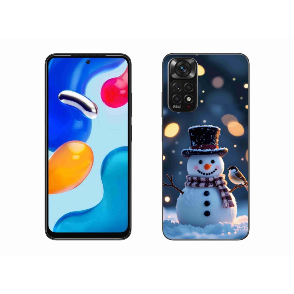 Gélový kryt mmCase na Xiaomi Redmi Note 11S - vianočný snehuliak