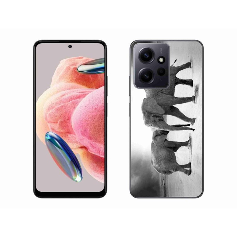 Gélový kryt mmCase na Xiaomi Redmi Note 12 4G - čiernobieli slony