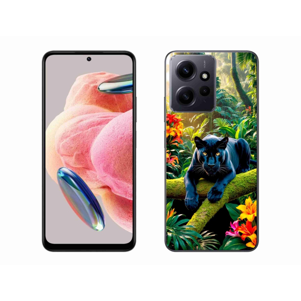 Gélový kryt mmCase na Xiaomi Redmi Note 12 4G - čierny panter v džungli
