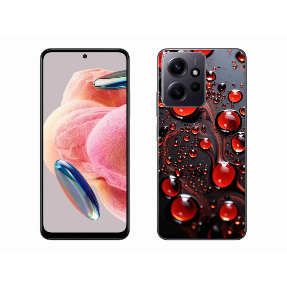 Gélový kryt mmCase na Xiaomi Redmi Note 12 4G - červené kvapky 2